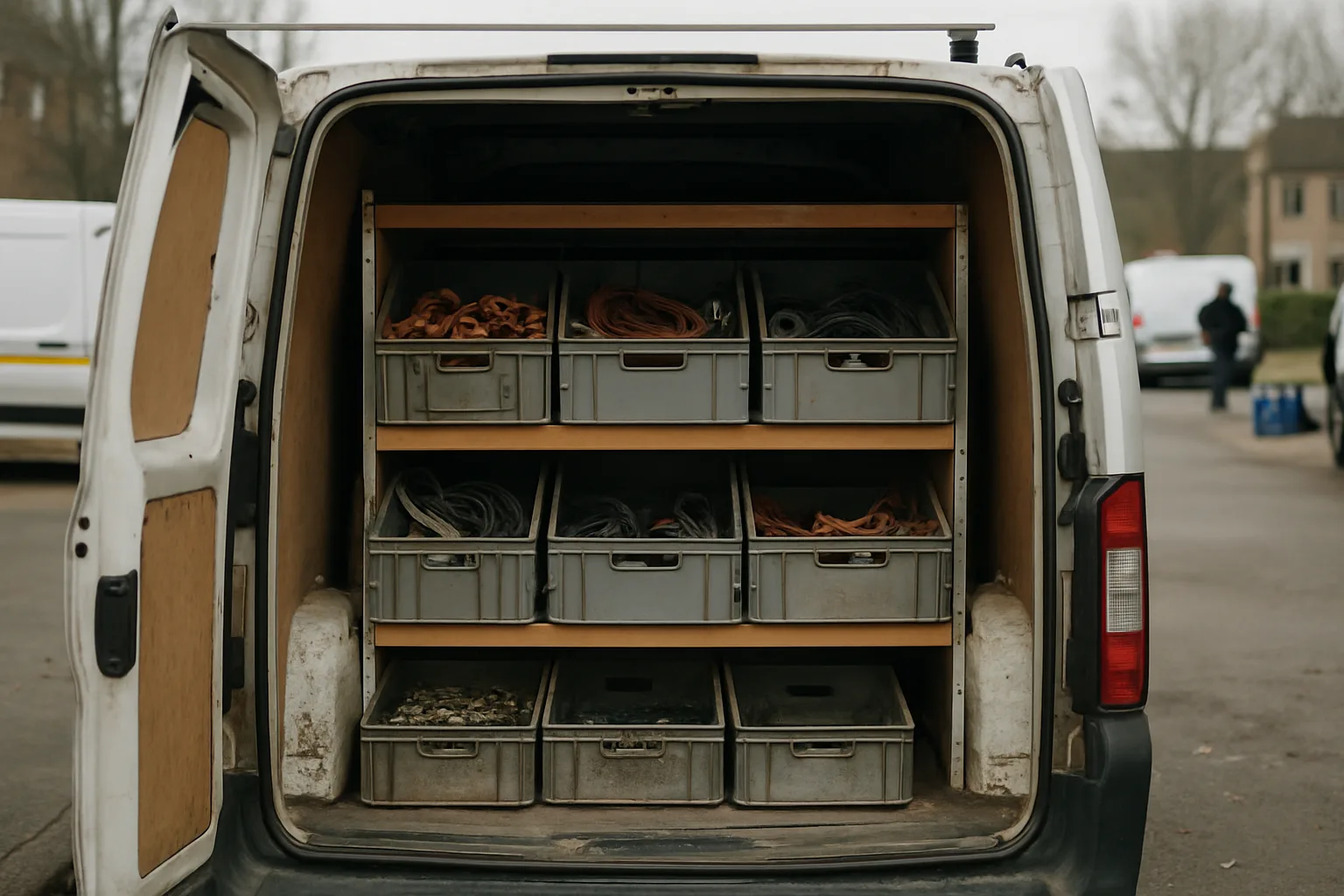 A service van loaded for the day's calls